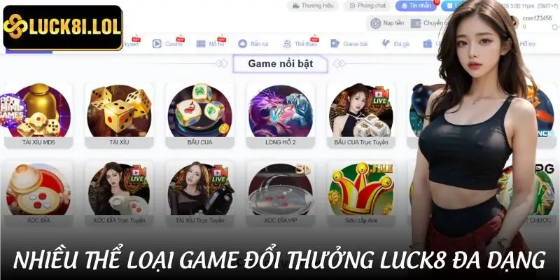 Kho game đổi thưởng của nhà cái đa dạng từ đấu bài, slot đến mini game