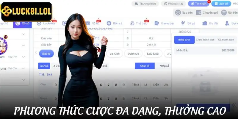 Những hình thức đang chiếm sóng tại lô đề LUCK8